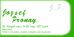 jozsef pronay business card